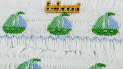 How to embroider decorative patterns of a cute boat
