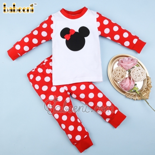 Lovely applique knit set for girl - BB1215
