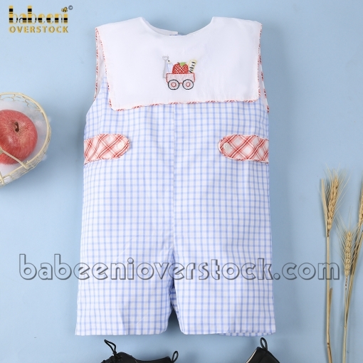 School stationery hand embroidered shortall - BB1428B