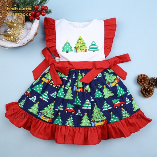 Christmas tree baby girl dress - BB2331A