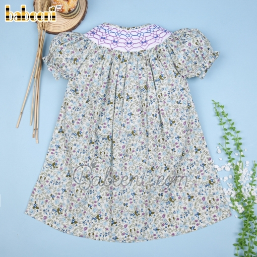 Beautiful smocked flower dress - BB1192B