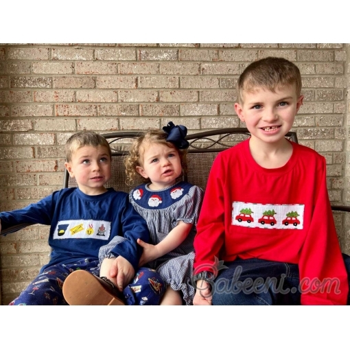 Lovely children in Christmas clothing
