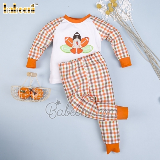 Turkey applique baby loungewear - BB2719A