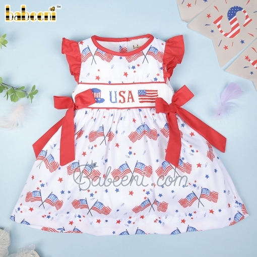 4th of July pattern smocked dress – BB2835A