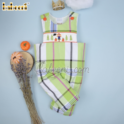 Nice boy longall with scarecrow smocked pattern - BB1281