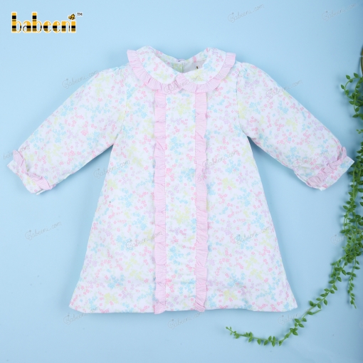 Floral Plain Dress for Girl - BB3157A