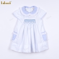geometric-smocked-dress-blue-white-dots-for-girl---bb3163