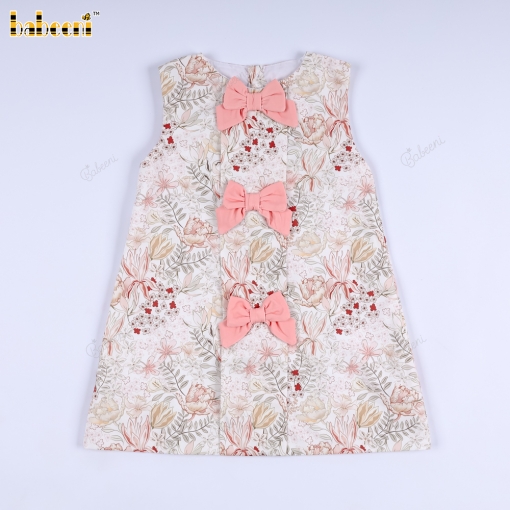 Blush Blossom Bow A-Line Dress. - BB3558